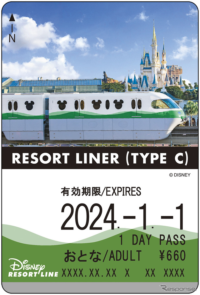 運行開始を記念したフリーきっぷを発売 (C) Disney