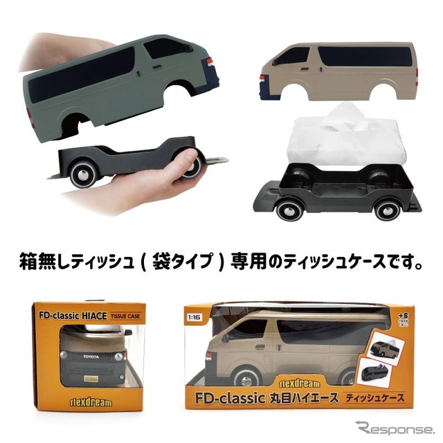 ティッシュケース トヨタ ハイエース flexdream