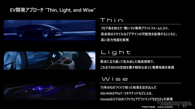 Thin, Light, Wise コンセプト