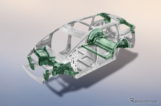 XPENG X9 front- and rear-integrated aluminum die-casting body structure