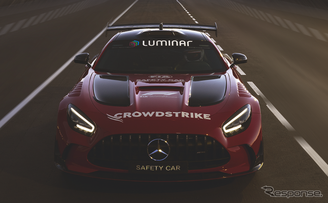 メルセデスAMG GT ブラックシリーズ のF1セーフティカー。ルーフにルミナーのLiDARを搭載