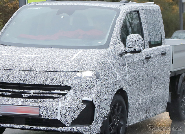 VW トランスポーターT7 ピックアップトラック仕様のプロトタイプ(スクープ写真)