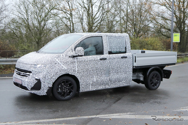 VW トランスポーターT7 ピックアップトラック仕様のプロトタイプ(スクープ写真)