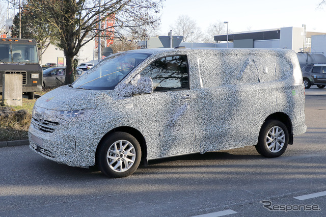 VW トランスポーターT7 ピックアップトラック仕様のプロトタイプ(スクープ写真)