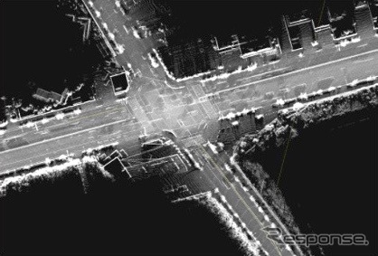 MAP IV Engine:レーザーセンサーによるスキャンデータ(イメージ)