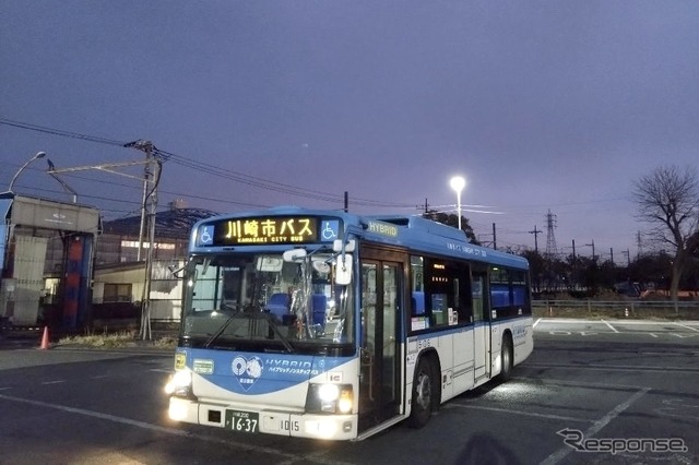 川崎市バス・いすゞハイブリッド車