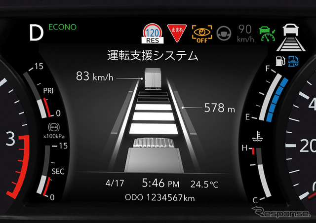 7インチカラー液晶大型メーターディスプレイ