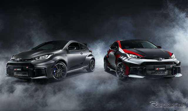 GRヤリス RZ “High performanceのSébastien Ogier Edition(左)と、Kalle Rovanperä Edition(右)