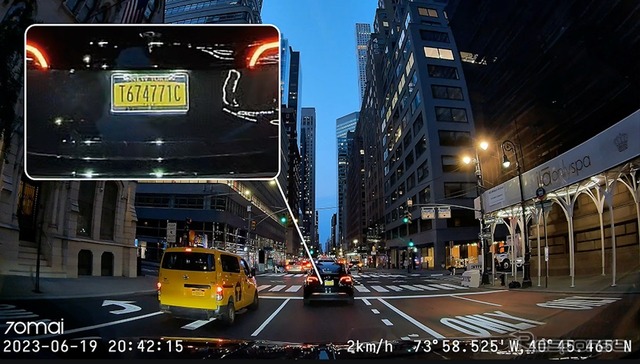 夜間走行映像