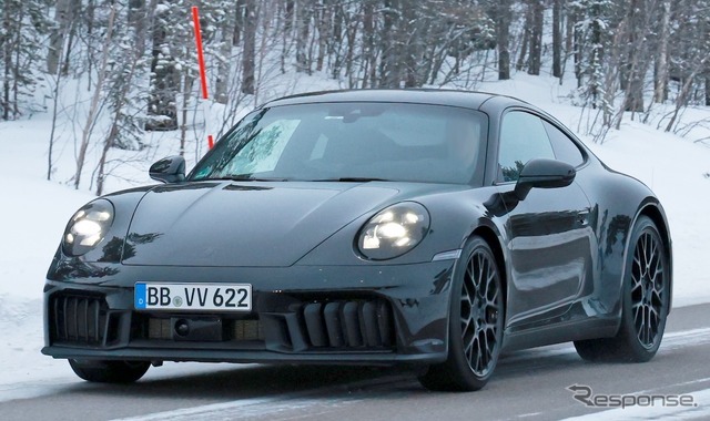 ポルシェ 911 改良新型プロトタイプ(スクープ写真)