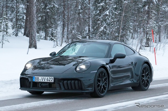 ポルシェ 911 改良新型プロトタイプ(スクープ写真)