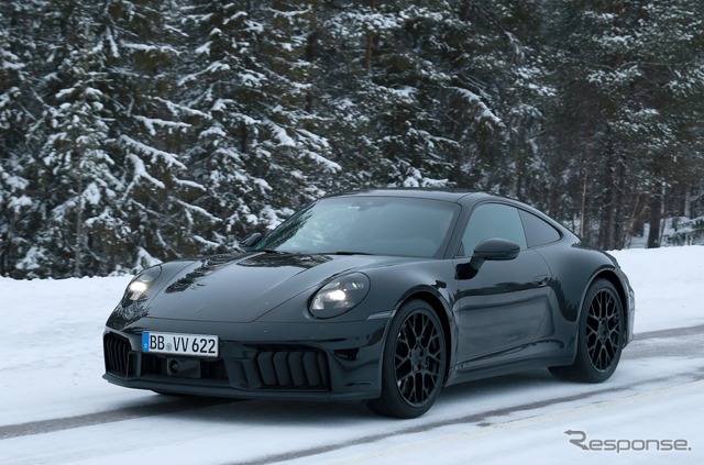 ポルシェ 911 改良新型プロトタイプ(スクープ写真)