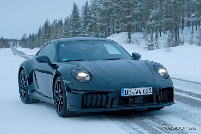 ポルシェ 911 改良新型プロトタイプ(スクープ写真)