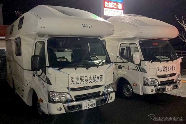 新たなニーズ：災害支援、災害時にキャンピングカーを