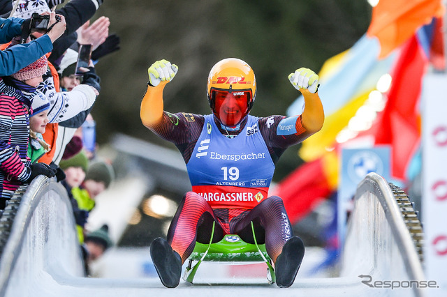 マックス・ランゲンハンが優勝(1月27日、リュージュ男子シングル)