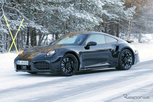 ポルシェ 911ターボ 改良新型プロトタイプ(スクープ写真)