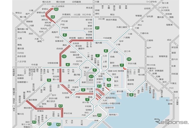 首都高：特に早めに通行止めを行う可能性がある路線