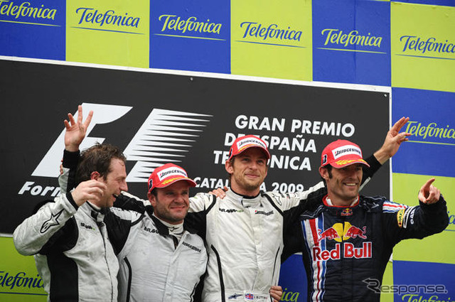 【F1スペインGP】リザルト…バトン4勝目、ブラウン1-2