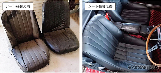 施工事例「ホンダ S600」本革シート張替え