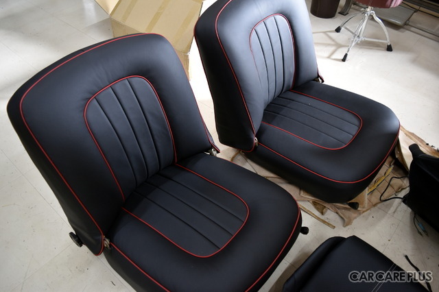 新品のシート?いえいえ、レザーが施されたベントレーのシートです