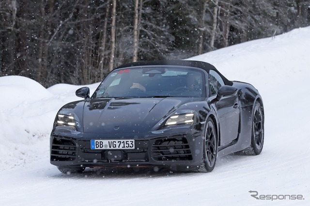 ポルシェ 718ボクスター EV プロトタイプ(スクープ写真)