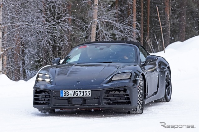 ポルシェ 718ボクスター EV プロトタイプ(スクープ写真)