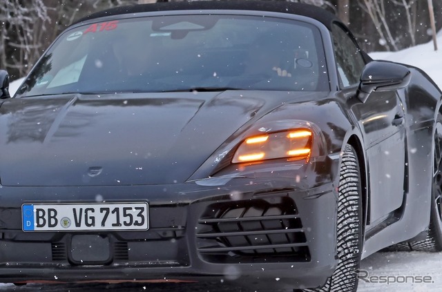 ポルシェ 718ボクスター EV プロトタイプ(スクープ写真)