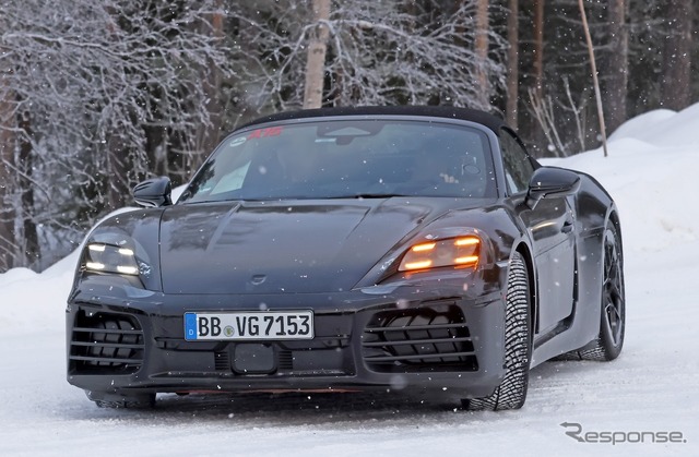 ポルシェ 718ボクスター EV プロトタイプ(スクープ写真)