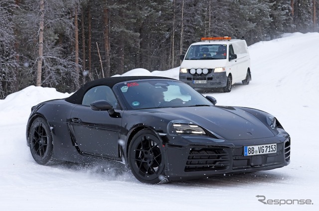 ポルシェ 718ボクスター EV プロトタイプ(スクープ写真)