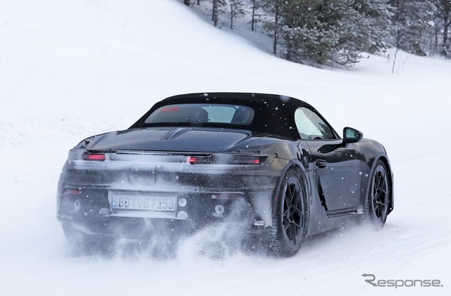 ポルシェ 718ボクスター EV プロトタイプ(スクープ写真)