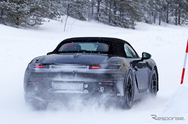 ポルシェ 718ボクスター EV プロトタイプ(スクープ写真)