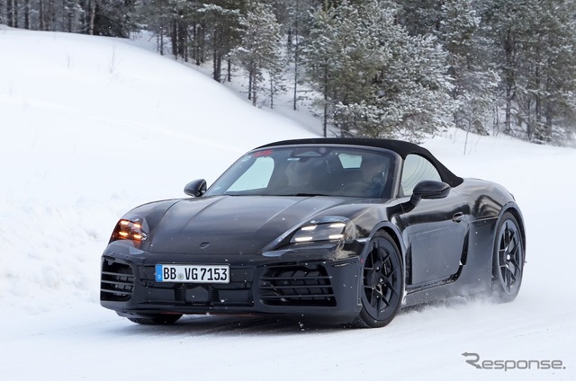ポルシェ 718ボクスター EV プロトタイプ(スクープ写真)