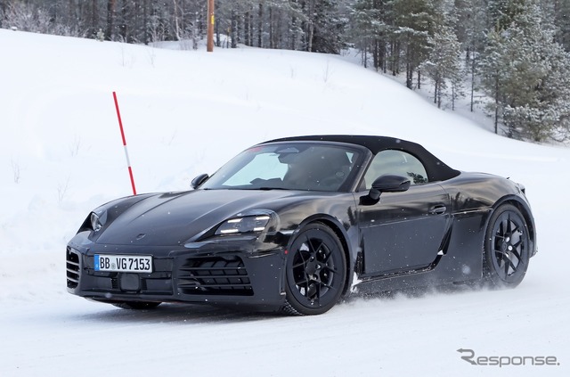 ポルシェ 718ボクスター EV プロトタイプ(スクープ写真)