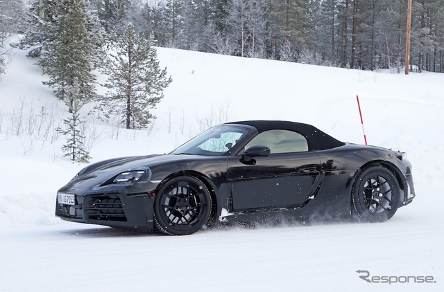 ポルシェ 718ボクスター EV プロトタイプ(スクープ写真)