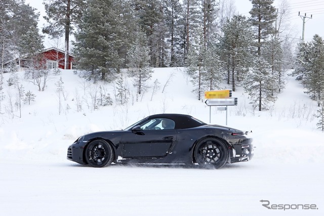 ポルシェ 718ボクスター EV プロトタイプ(スクープ写真)