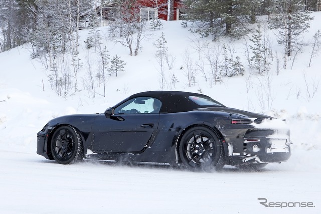 ポルシェ 718ボクスター EV プロトタイプ(スクープ写真)