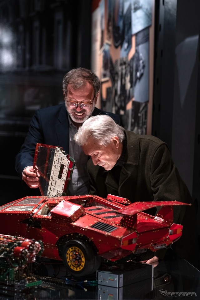2019年、トリノ自動車博物館企画展の開会式におけるガンディーニ（向かって右）
