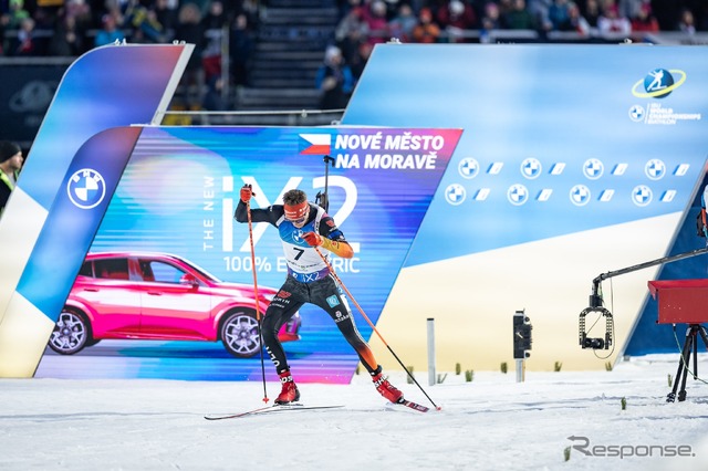 ドイツのベネディクト・ドール選手(2月10日、IBUバイアスロン世界選手権)