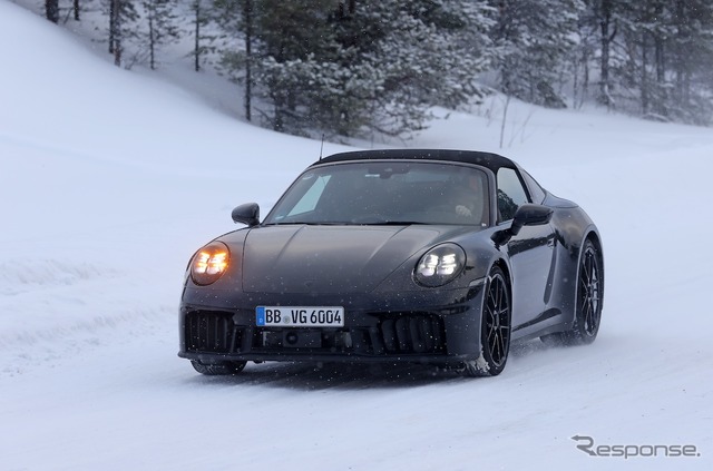 ポルシェ 911タルガ 改良新型プロトタイプ(スクープ写真)