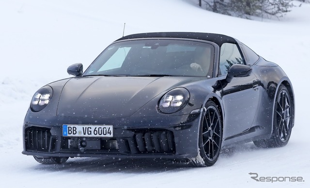 ポルシェ 911タルガ 改良新型プロトタイプ(スクープ写真)