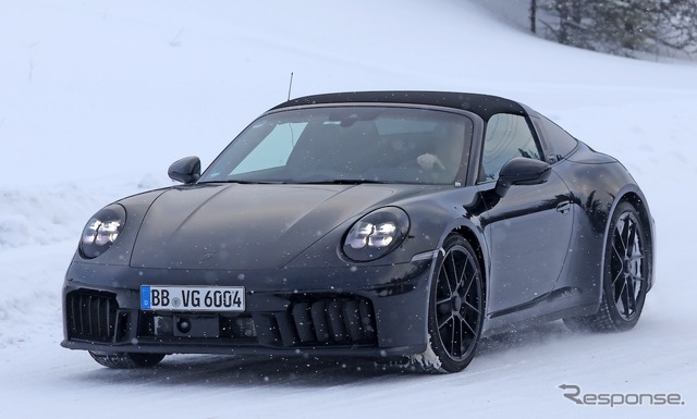 ポルシェ 911タルガ 改良新型プロトタイプ(スクープ写真)