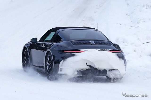 ポルシェ 911タルガ 改良新型プロトタイプ(スクープ写真)