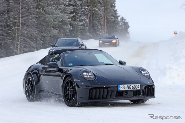 ポルシェ 911タルガ 改良新型プロトタイプ(スクープ写真)