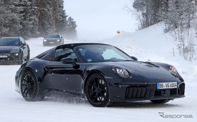 ポルシェ 911タルガ 改良新型プロトタイプ(スクープ写真)