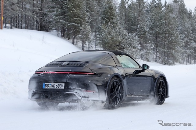 ポルシェ 911タルガ 改良新型プロトタイプ(スクープ写真)