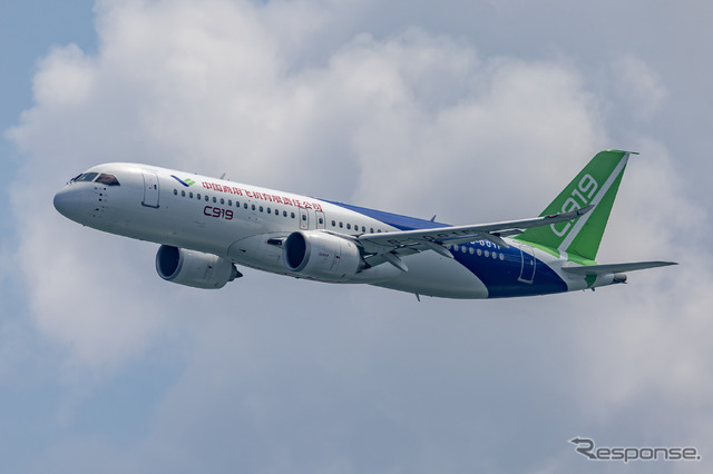 中国が開発したジェット旅客機:C919(シンガポールエアショー2024)