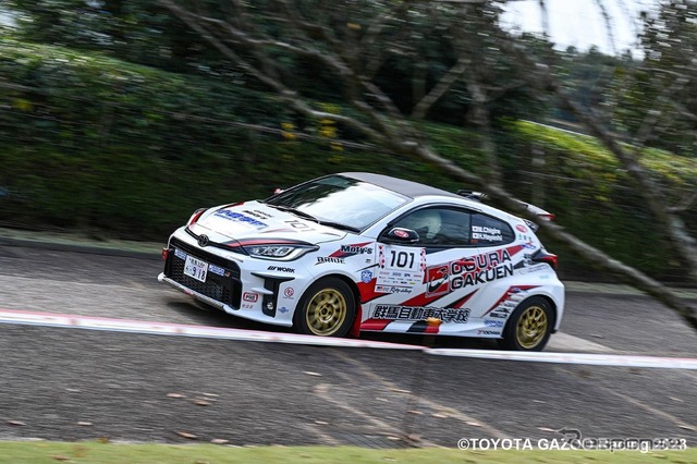 〈TOYOTA GAZOO Racing Rally Challenge〉千明正信選手/林浩次選手「小倉学園 クスコORC YH GRヤリス」(2023年)