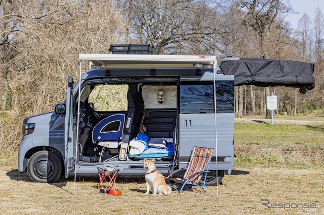 2位) 全部のせ車中泊仕様のN-VANが素敵すぎる! 愛犬も人間も快適に過ごせる純正アクセサリーに注目