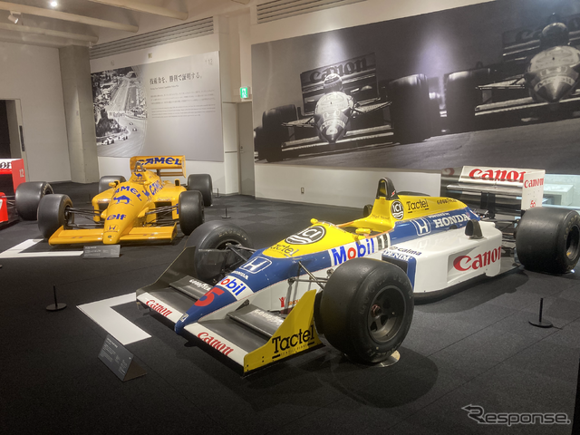 ロータス ホンダ 99T(左),ウイリアムズ ホンダ FW11B(右)