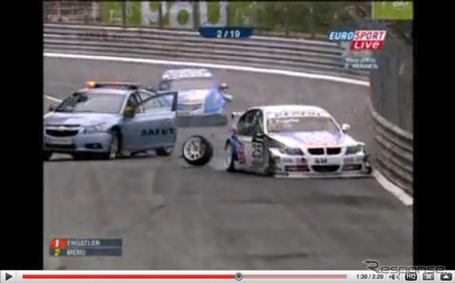 【WTCC】BMWとセーフティカーがクラッシュ